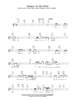 page one of Always On My Mind (Lead Sheet / Fake Book)