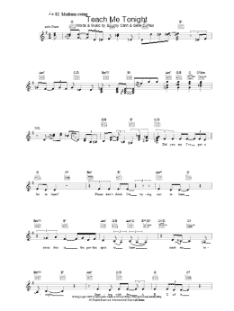 page one of Teach Me Tonight (Lead Sheet / Fake Book)