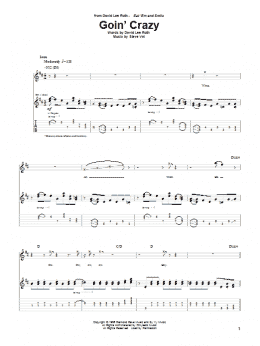 page one of Goin' Crazy (Guitar Tab)
