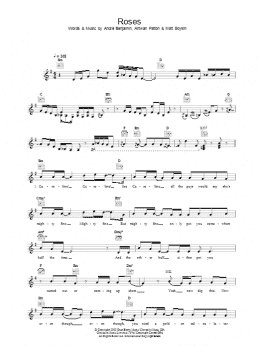 page one of Roses (Lead Sheet / Fake Book)