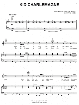page one of Kid Charlemagne (Piano, Vocal & Guitar Chords (Right-Hand Melody))