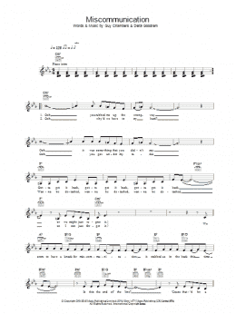 page one of Miscommunication (Lead Sheet / Fake Book)