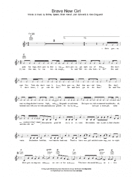page one of Brave New Girl (Lead Sheet / Fake Book)