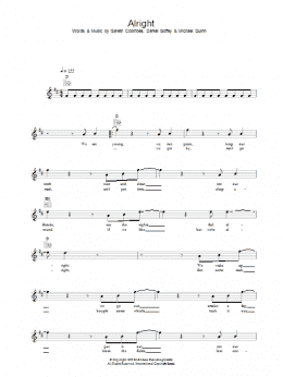 page one of Alright (Lead Sheet / Fake Book)