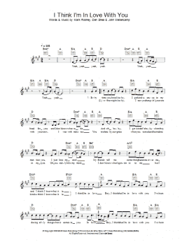 page one of I Think I'm In Love With You (Lead Sheet / Fake Book)