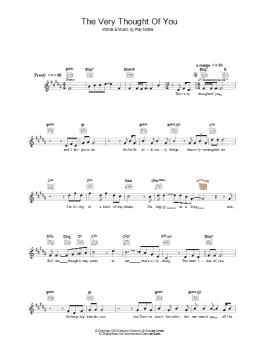 page one of The Very Thought Of You (Lead Sheet / Fake Book)