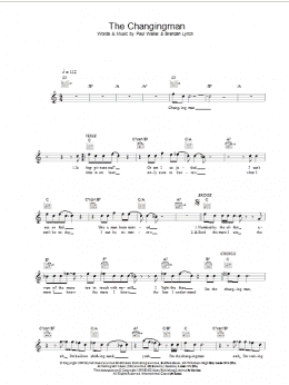 page one of The Changingman (Lead Sheet / Fake Book)