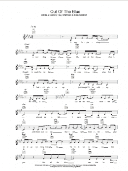 page one of Out Of The Blue (Lead Sheet / Fake Book)