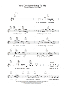page one of You Do Something To Me (Lead Sheet / Fake Book)