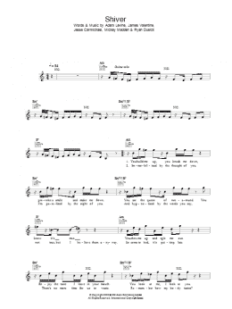 page one of Shiver (Lead Sheet / Fake Book)
