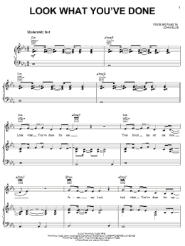 page one of Look What You've Done (Piano, Vocal & Guitar Chords (Right-Hand Melody))