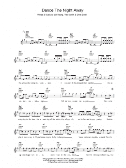 page one of Dance The Night Away (Lead Sheet / Fake Book)