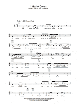 page one of I Had A Dream (Lead Sheet / Fake Book)