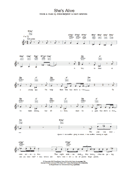 page one of She's Alive (Lead Sheet / Fake Book)
