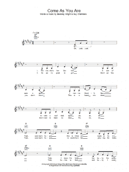 page one of Come As You Are (Lead Sheet / Fake Book)