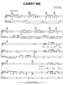 page one of Carry Me (Piano, Vocal & Guitar Chords (Right-Hand Melody))
