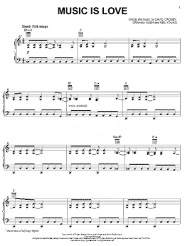 page one of Music Is Love (Piano, Vocal & Guitar Chords (Right-Hand Melody))