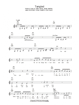 page one of Tangled (Lead Sheet / Fake Book)