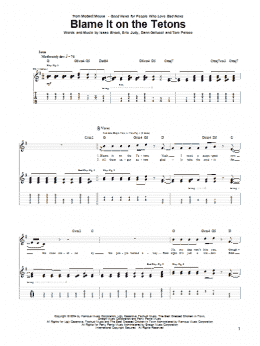 page one of Blame It On The Tetons (Guitar Tab)
