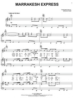 page one of Marrakesh Express (Piano, Vocal & Guitar Chords (Right-Hand Melody))