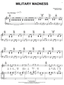 page one of Military Madness (Piano, Vocal & Guitar Chords (Right-Hand Melody))