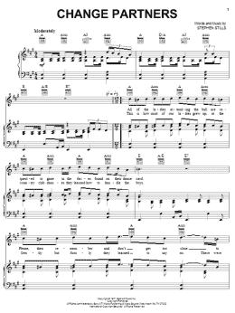 page one of Change Partners (Piano, Vocal & Guitar Chords (Right-Hand Melody))