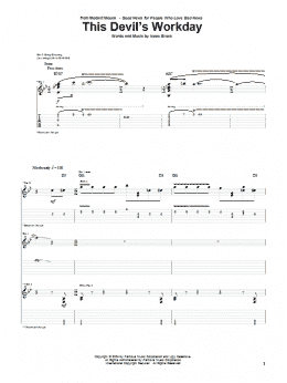 page one of This Devil's Workday (Guitar Tab)
