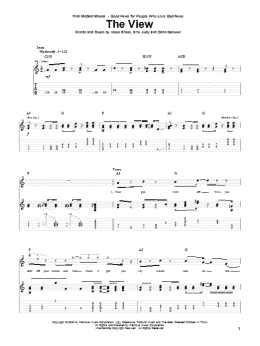 page one of The View (Guitar Tab)