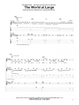 page one of The World At Large (Guitar Tab)