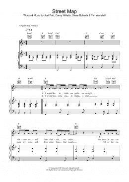 page one of Street Map (Piano, Vocal & Guitar Chords)