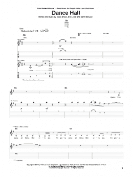 page one of Dance Hall (Guitar Tab)