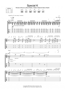 page one of Special K (Guitar Tab)