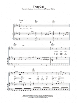 page one of That Girl (Piano, Vocal & Guitar Chords)