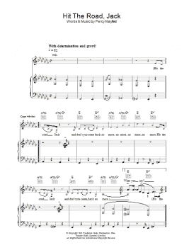 page one of Hit The Road Jack (Piano, Vocal & Guitar Chords)