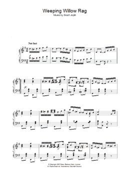 page one of Weeping Willow Rag (Piano Solo)