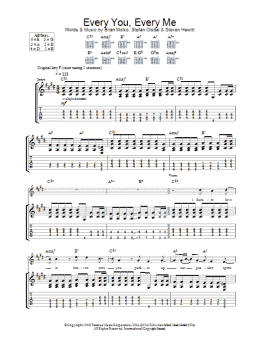 page one of Every You Every Me (Guitar Tab)