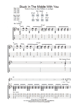 page one of Stuck In The Middle With You (Guitar Tab)