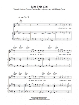 page one of Met This Girl (Piano, Vocal & Guitar Chords)