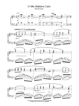 page one of O Mio Babbino Caro (from "Gianni Schicchi") (Piano Solo)