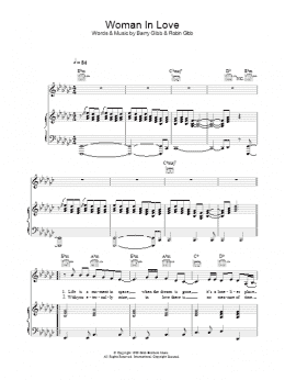 page one of Woman In Love (Piano, Vocal & Guitar Chords)