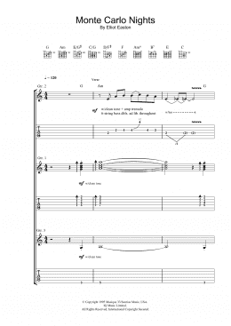 page one of Monte Carlo Nights (from Jackie Brown) (Guitar Tab)