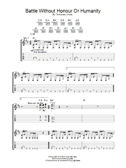 page one of Battle Without Honor Or Humanity (Guitar Tab)