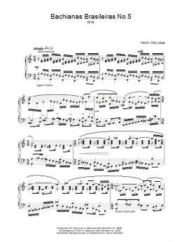 page one of Bachianas Brasileiras No.5 (Piano Solo)