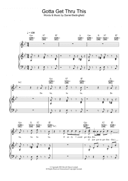 page one of Gotta Get Thru This (Piano, Vocal & Guitar Chords)