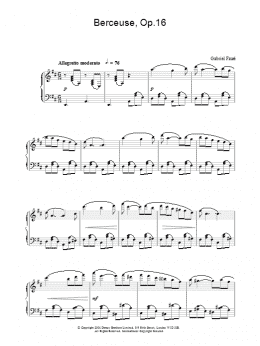 page one of Berceuse, Op.16 (Piano Solo)