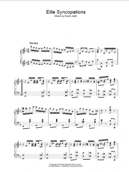 page one of Elite Syncopations (Piano Solo)
