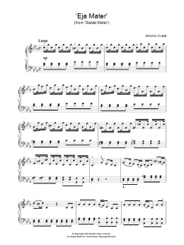 page one of 'Eja Mater' (from 'Stabat Mater') (Piano Solo)