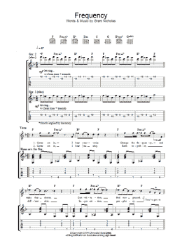 page one of Frequency (Guitar Tab)