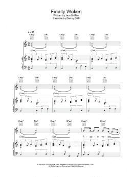 page one of Finally Woken (Piano, Vocal & Guitar Chords)