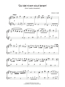 page one of 'Qui dat nivem sicut lanam' (from 'Lauda Jerusalem') (Piano Solo)